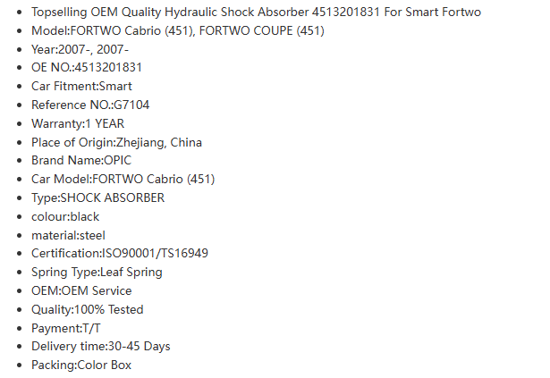 shock absorbers manufacturer