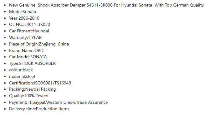 shock absorbers manufacturer