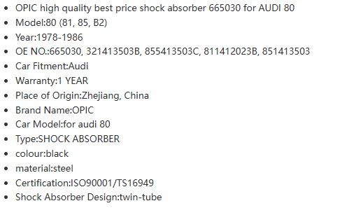 shock absorbers manufacturer