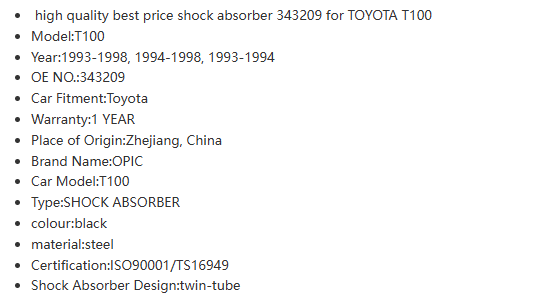 shock absorbers manufacturer