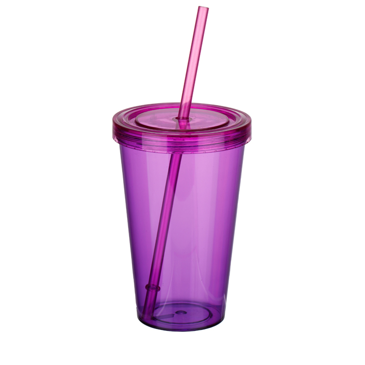 acrylic tumbler with straw