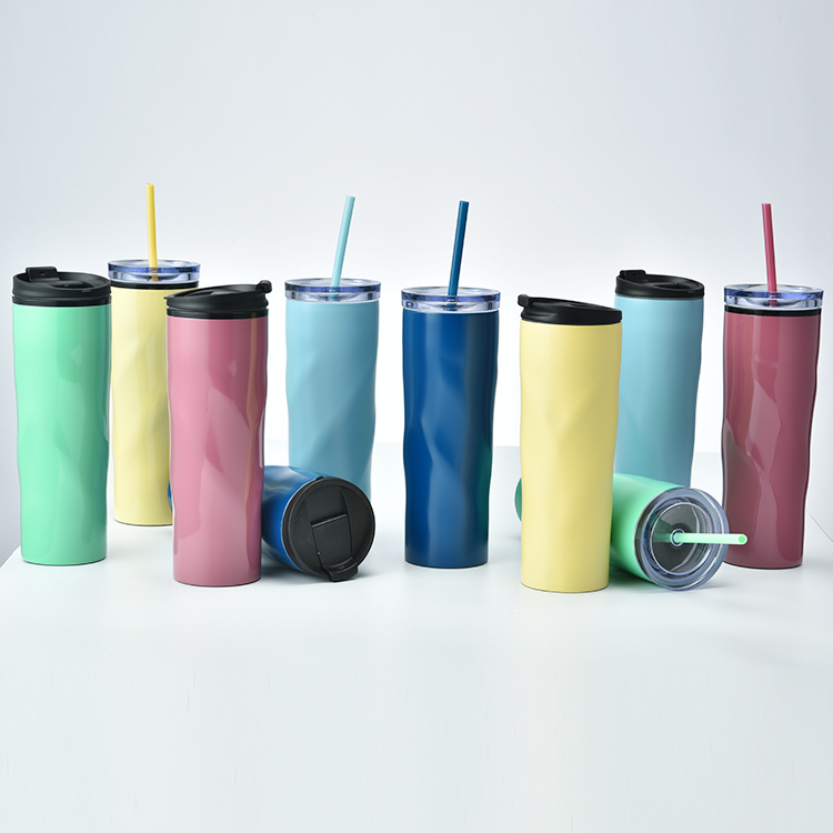 straw plastic tumbler stainless steel