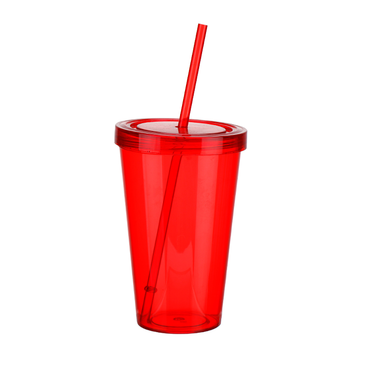plastic tumbler with straw