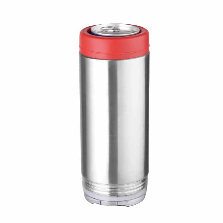 custom 12oz insulated vacuum skinny can cooler