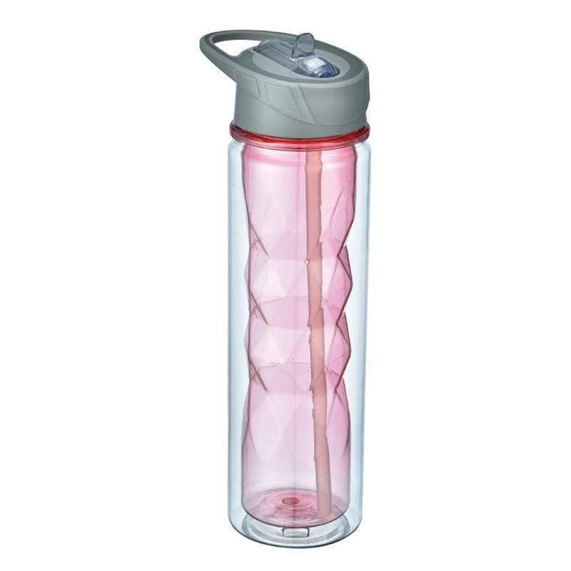 straw plastic bottle