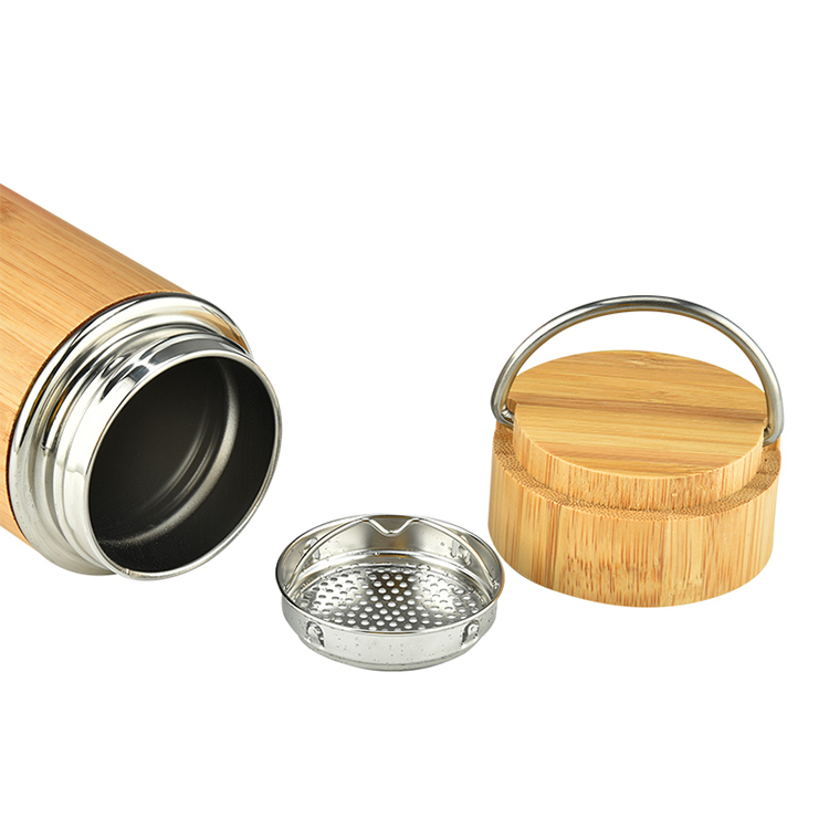 bamboo water bottle with handle