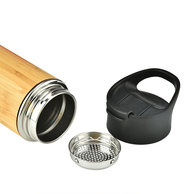 flip lid bamboo water bottle