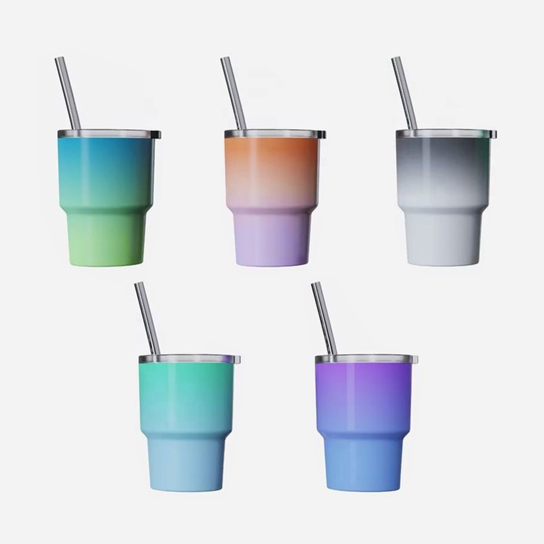 wine espresso tumbler with straw