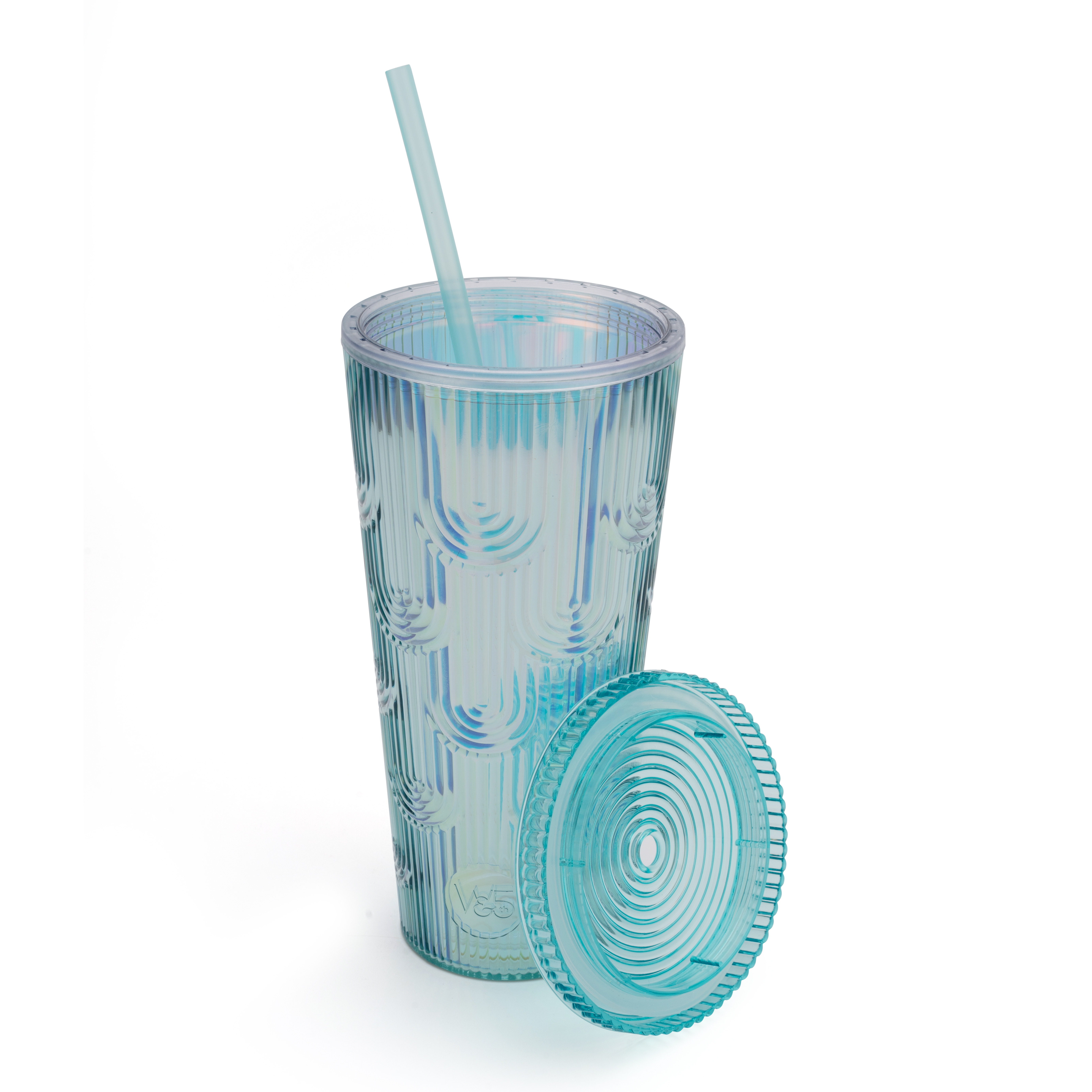 plastic tumbler with straw