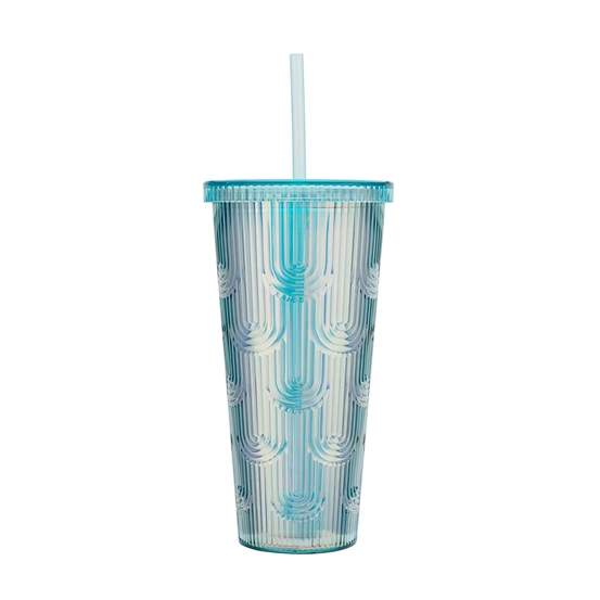 acrylic tumbler with straw