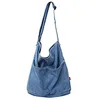 Women Hobo Large Capacity Purse Tote Bag Casual Canvas Bag Retro Denim Shoulder Cross Body Bag