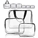 Promotional Custom Logo Women Clear Makeup Organizer Pouch Transparent Travel Toiletry Bags Custom Waterproof PVC Cosmetic Bag