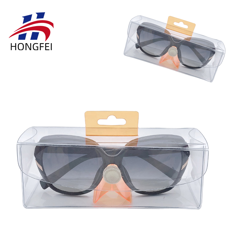 Wholesale Transparent Sunglasses Box Clear Waterproof PVC Reading Glasses Packaging Custom Logo PVC Eyewear Case & Box