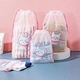 Biodegradable cotton drawstring apparel clothing garment Mylar Plastic Packaging PE Bags clothing packaging