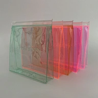 OEM  Clear Plastic Storage Pouch Transparent Plastic Travel Bag PVC Vinyl  Makeup Packaging Bag