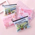 Waterproof Clear Cosmetics Makeup Bag Customized Transparent Frosted PVC Zipper Bag Pencil Case