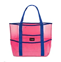 Lightweight Toys Vacation Essentials Tote Mesh Towel Pool Beach Bag With Many Pockets