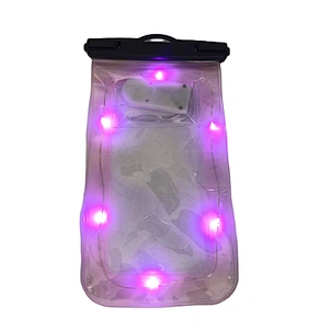 LED Light Luminous PVC Waterproof Phone Cases Clear Window Waterproof Bags For Mobile