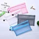 Wholesale Customize Transparent Mesh Cosmetic Makeup Bag School Portable Stationery Mesh Pencil Bags