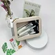 Custom Portable Makeup Brush Bag Zipper Waterproof Transparent Travel Toiletry Bag PVC Cosmetic Bag