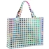 Hologram Laser Gift Grid Hand Bag Waterproof PVC Holographic Packaging Summer Beach Tote Bags