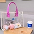 Transparent Waterproof Travelling Fashion Clear Tote Bag Custom Logo Printed PVC Shopping Hand  Bag For Beach