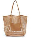 Wholesale Colorful Nylon Mesh Beach Tote Womens Groceries Shoulder Handbag