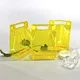 Waterproof Clear Yellow Makeup Bag Customized Transparent Stand Up Packaging Cosmetics Button PVC Bag