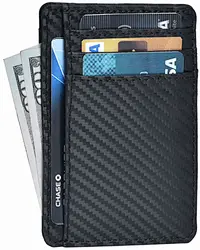 Minimalist Front Pocket Women RFID Blocking Slim Small ID Credit Business Card Holder Wallet Leather Wallets