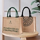 Wholesale Reusable Printing Natural Burlap Linen Fabric Gift Shopping Tote Jute Bag For Gift