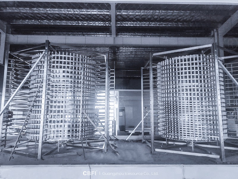 Congelador espiral doble de 2 toneladas instalado en la instalación de Guangxi