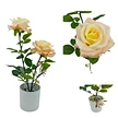 Interior decoration tabletop decoration wedding decoration two artificial rose potted