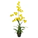 90cm artificial flowers yellow dancing lady orchid oncidium with black PE pot
