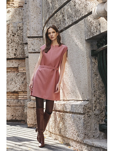 Wool blend sleeveless dress