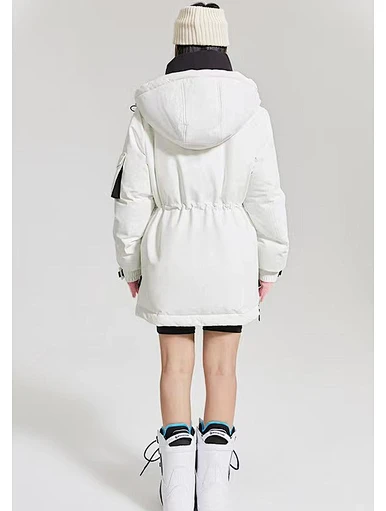 Collision color work goose down jacket