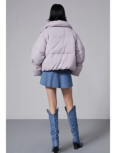 Warm and fashionable lapel short down jacket