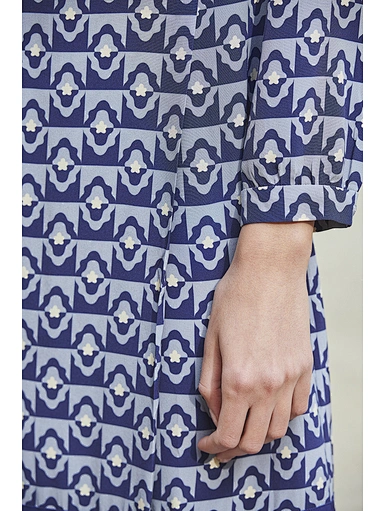Casual printed silk dress