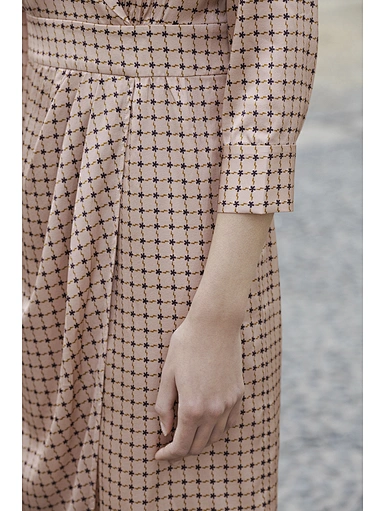 Silk French vintage temperament elegant dress