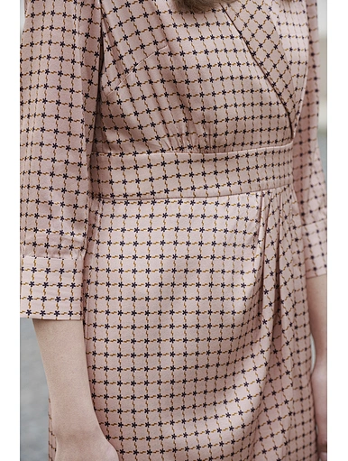 Silk French vintage temperament elegant dress