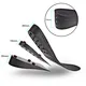 Breathable PU taller insoles - removable cushions for perfect height adjustment