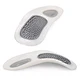 Removable secondary pad system in these breathable half arch support massage insoles for all-day wear