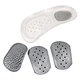 Breathable massage half arch support insoles featuring replaceable secondary pads for customized comfort