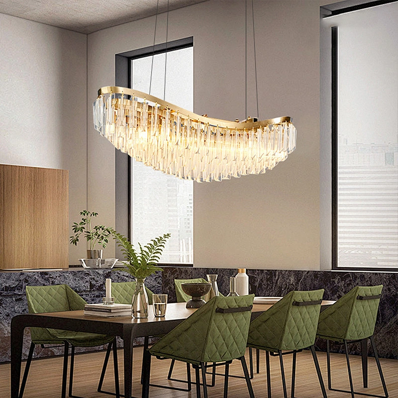 Modern large cristal luxury gold K9 crystal led chandelier