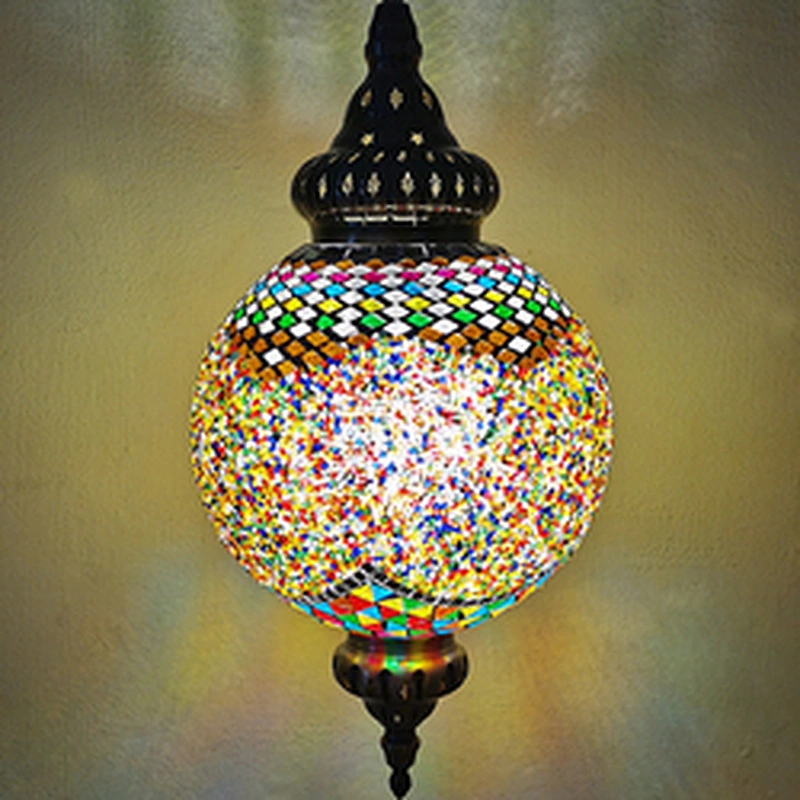 Featured hotel restaurant decorative Mosaic stained glass lampshade system chandeliers Moroccan style chandeliers&pendant lights