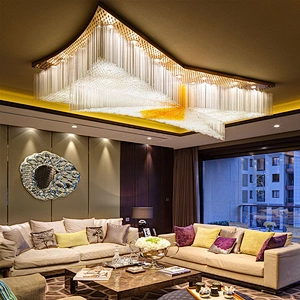Modern Hotel Lobby Project Custom Luxury Crystal Glass Chandelier Pendant Lights