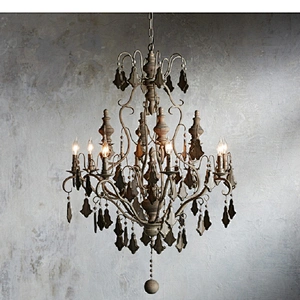 Customized hotel lobby restaurant atmosphere decorate luxury chandeliers classical villas made of iron chandeliers&pendant light