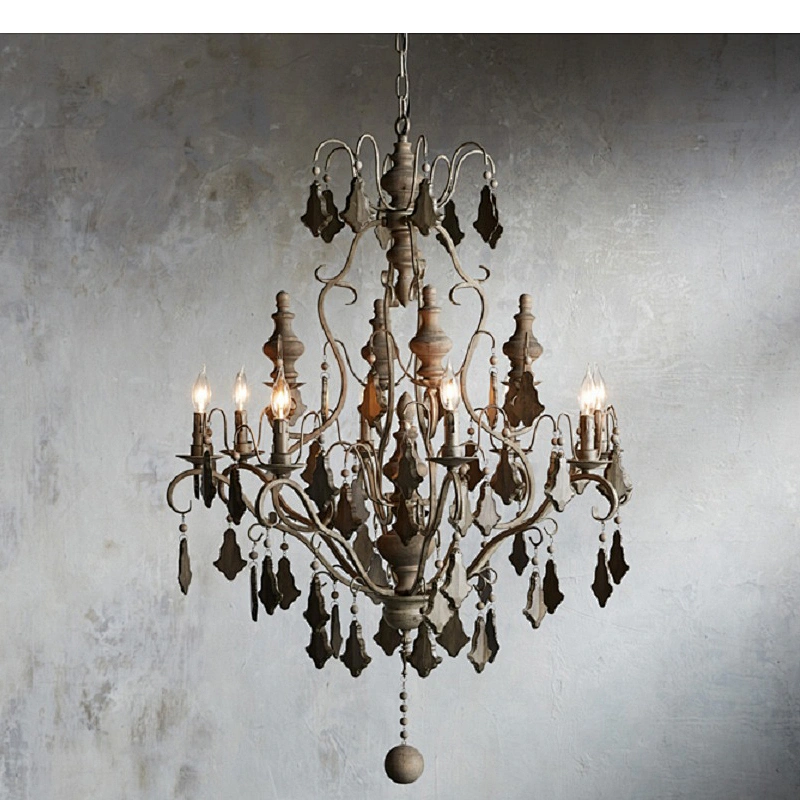 Customized hotel lobby restaurant atmosphere decorate luxury chandeliers classical villas made of iron chandeliers&pendant light