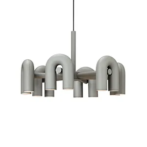 Nordic Living Room Dining Room Modern Designer Chandeliers Art U - Shaped Chandeliers&Pendant Lights Villa Lighting