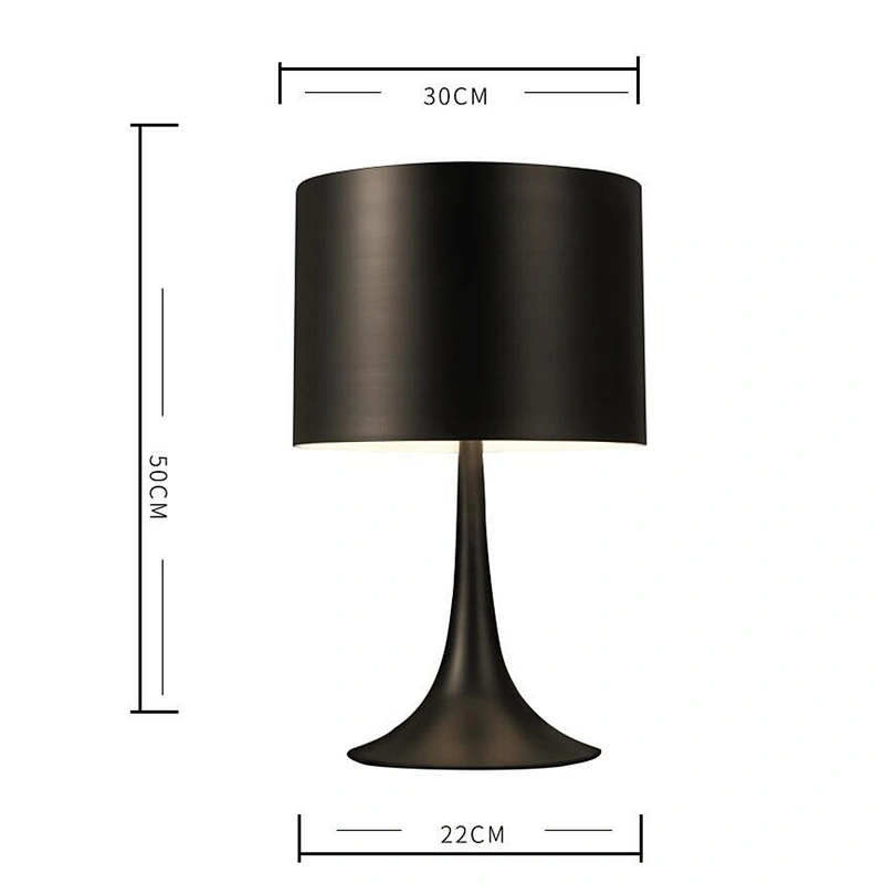 Modern designer Interior decoration lighting black metal table lamp