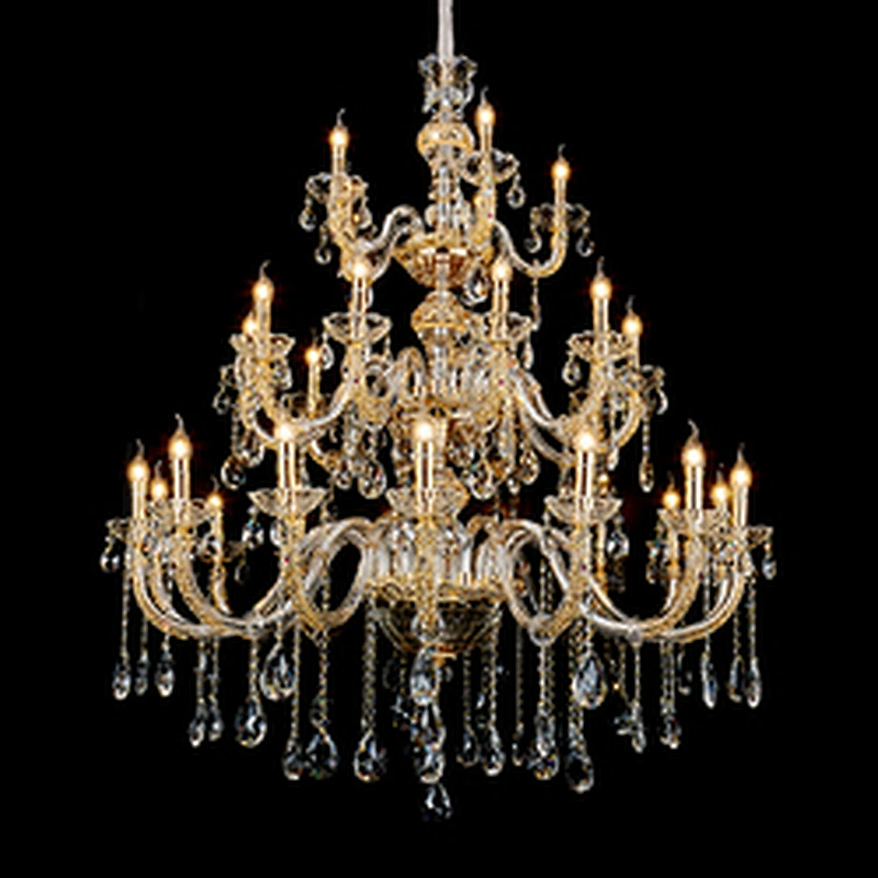Modern hotel lobby luxury lighting round stainless steel crystal chandelier pendant light